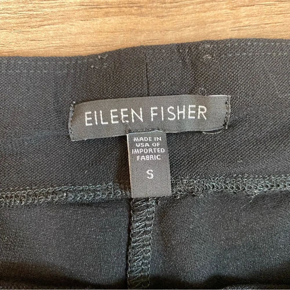 Eileen Fisher Knit Straight Leg Pant Women's Small Color Black - Picture 3 of 8